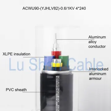 AL alloy conductor Cable wire lushan 170 XLPE insulated 3 core armored Aluminum alloy power cable