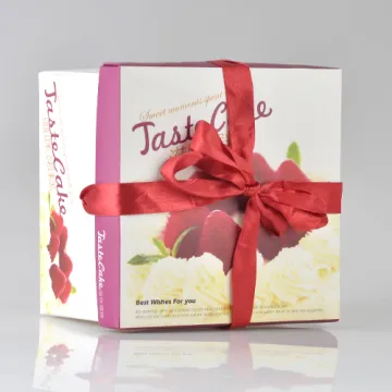 Big Cake Boxes With Ribbon Tie
