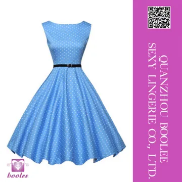 Hot sale western style blue sexy mature ladies dresses