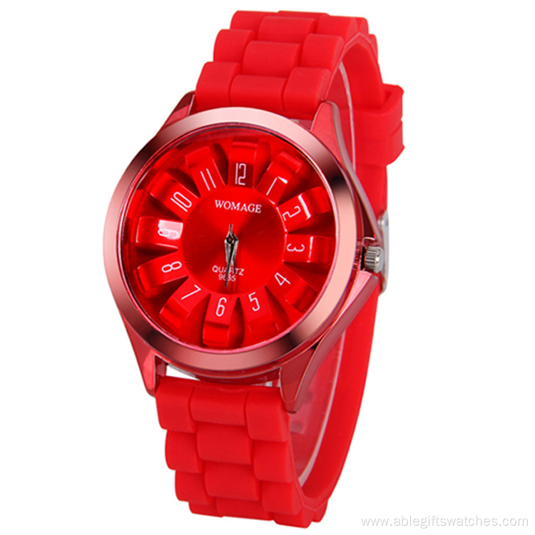 Wholesale Girls Rubber Quartz Analog Wrist Watches