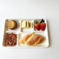 친환경 6 구획 Bagasse Tray Food Tary