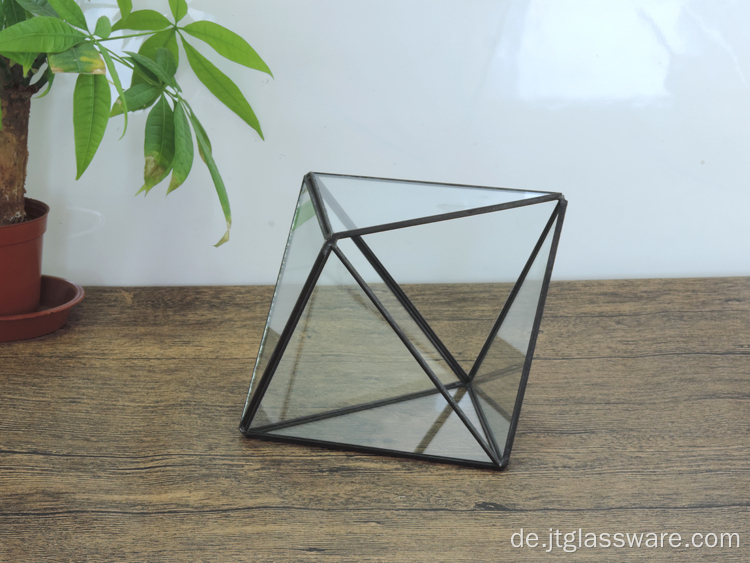 Handgefertigter hochwertiger geometrischer Terrarium-Glasbehälter