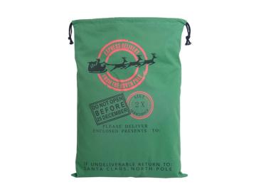 Christmas drawstring gift bags cotton drawstring bag whosale