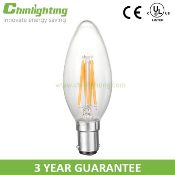 85-265V C35 LED Candle Lights filament led bulb UL CE RoHS Certificated