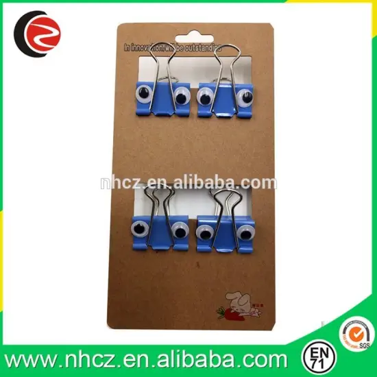 32MM Blue binder clips with eyes