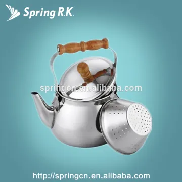 stainless steel wooden handle kettle whistling high capacity large tea pot water bottle