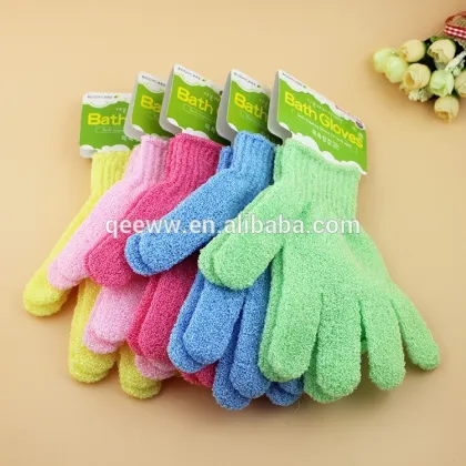 2016 Yhao Manufacturer Customed Promotional thin shower body glove nylon bath glove