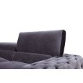 Velvet Chesterfield Sofa med justerbar nakkestøtte