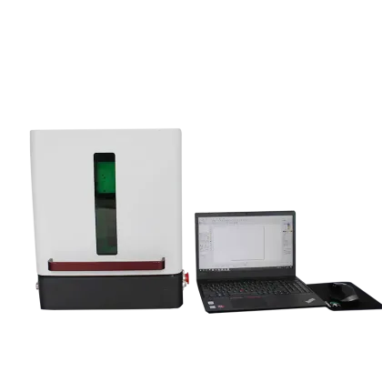Cabinet-Type Closed Laser Optical Fiber Marking Machine for Metal Lettering