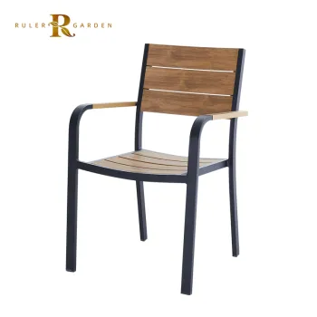 Aluminum Plastic Wood Outdoor Dining Chair for Garden and Yard