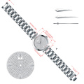 Iced Out Dial For Moissanite Quartz Wrist Watch