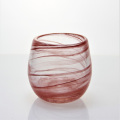 Red Round Colored Cloudy Casther Solder Glass Cup