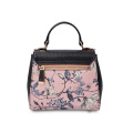 Floral Glossy Retro Vintage Rectangle Top Handle Bag