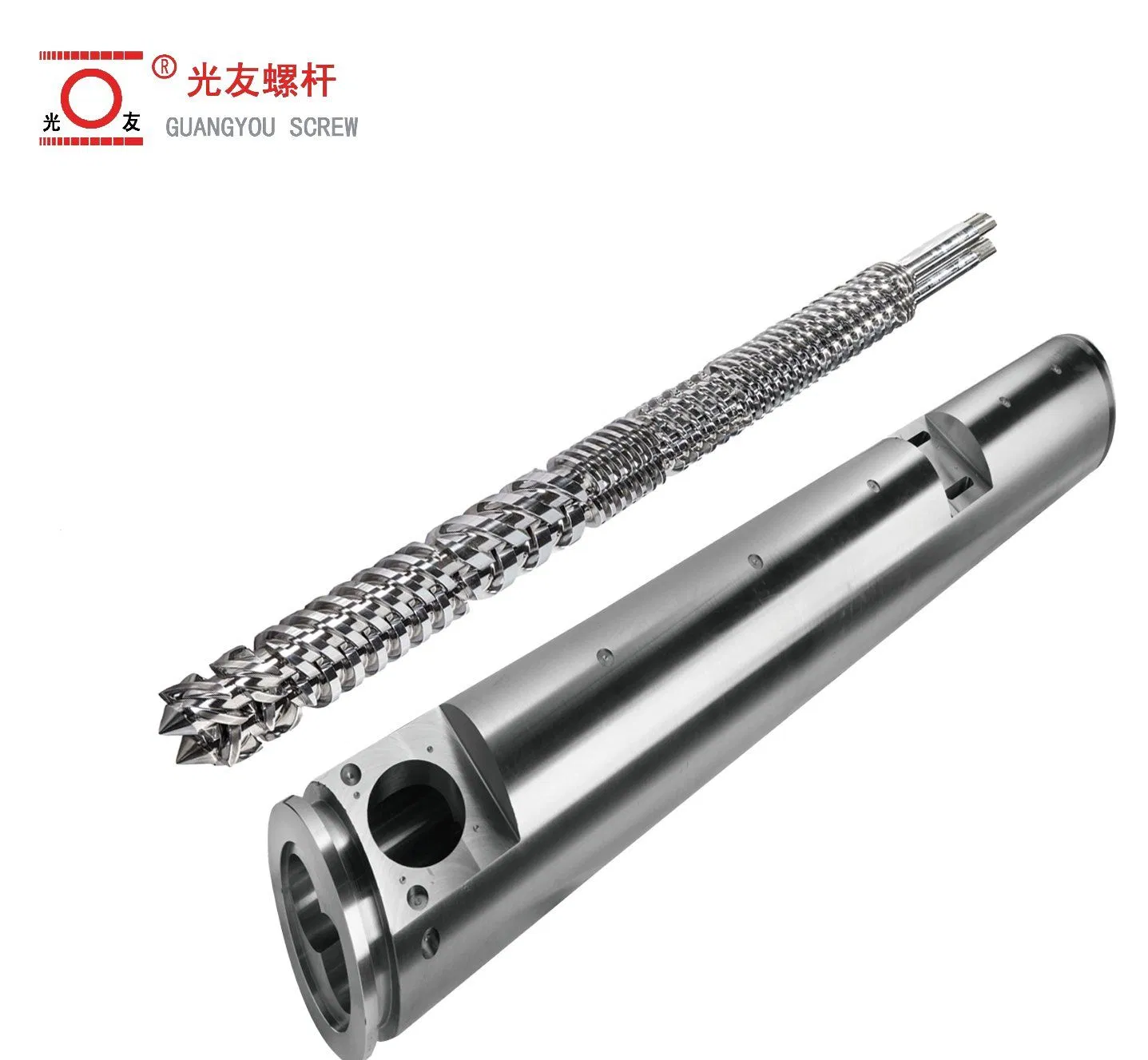 Bimetallic Parallel Twin Screw at Barrel na may Inner Sleeve Para sa PVC Pipe Profile Sheet