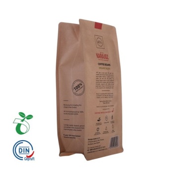 Recycable Flat Bottom Pouch Biodegradable Kraft Paper Bag