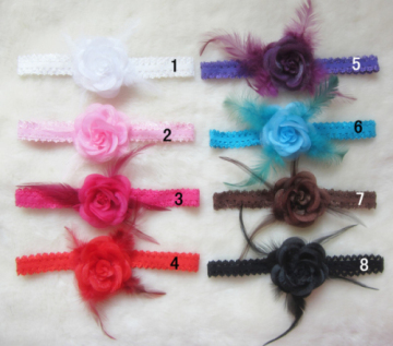 Little Feather Rose Lace Ribbon, Lace Headband, Headdress