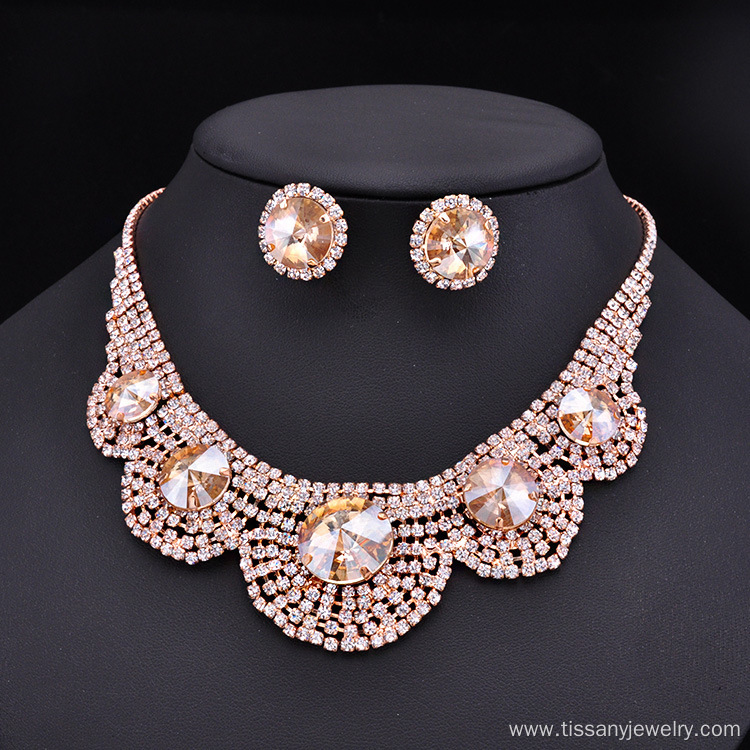 Flower girl jewelry necklace set
