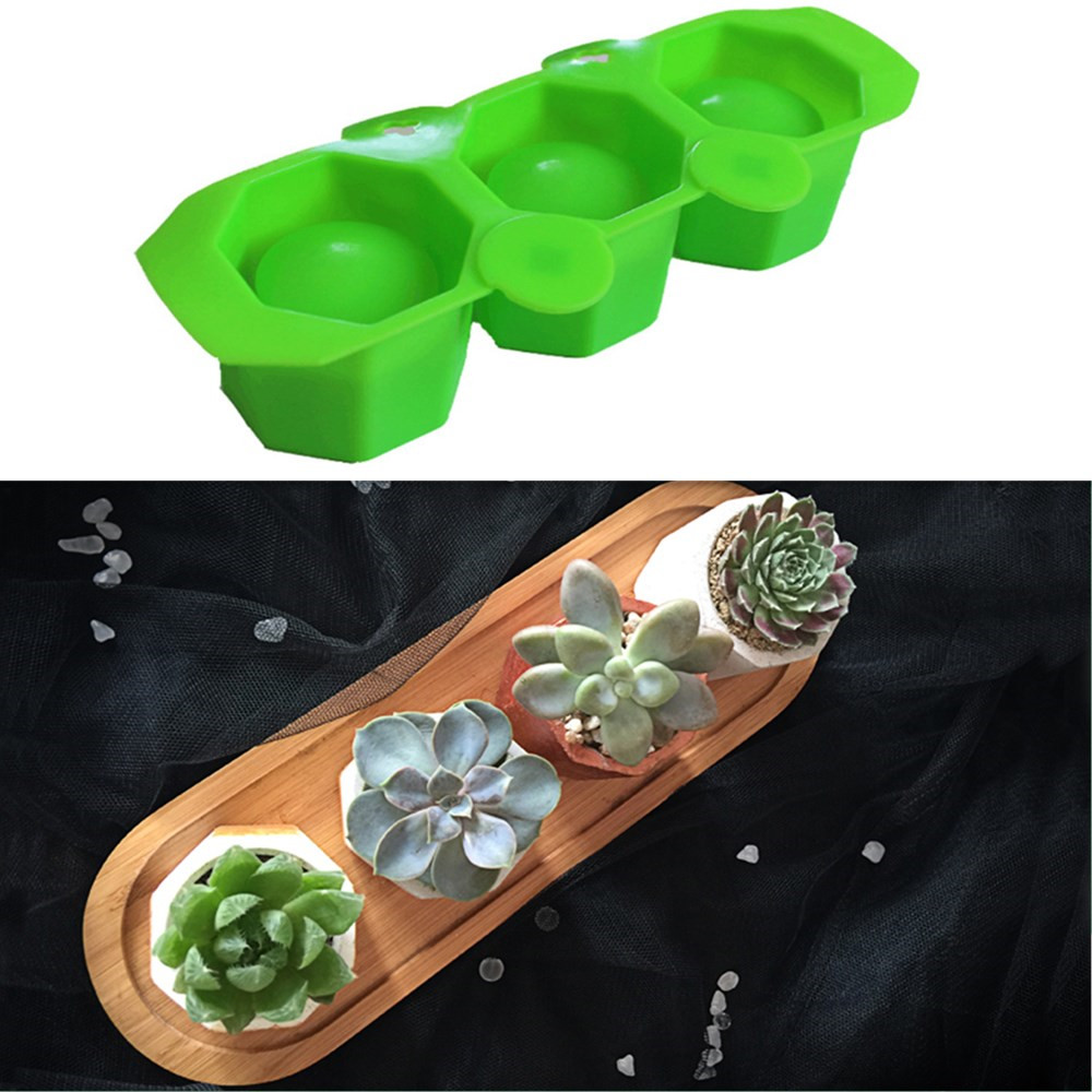 Durable Silicone Flowerpot Mold Cement Pot DIY Succulent Making Mold Manual Clay Craft Cement Silicone Concrete Bottle Mould