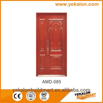 Yekalon AMD-085 wood finish Armored door pannel series security mother and son steel door