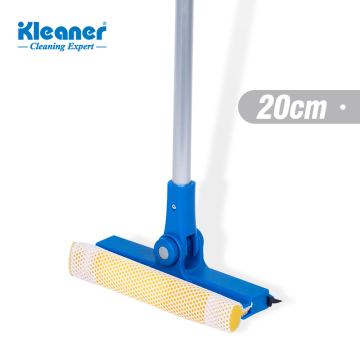 Kleaner 2-en-1 Télescopic Aluminium Window Nettoyer avec lame de silicone rotative