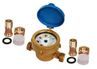 Brass Single Jet Water Meter Brass / Home Water Meter ISO 4