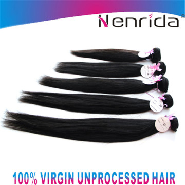 1b# 10-34" Best 6A Unprocessed Brazilian Straight Virgin Hair Weft Extension 100% Straight Brazilian Human Hair Weave