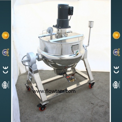 Food industry natural gas cooking kettle mixer/jacketed cooker