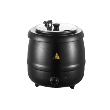 110V/220V 13L Black Electric Soup Warmer with Thermostatic Controls