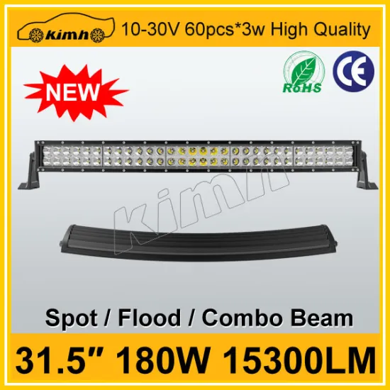 led light bar double row curved 12V 24 volt 180w led spot light