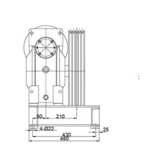 Horizontal / Vertical Installation Elevator Geared Machines