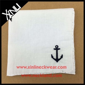 New Fashion Cotton Material Personalized Handkerchief Hand Embroidered Handkerchief