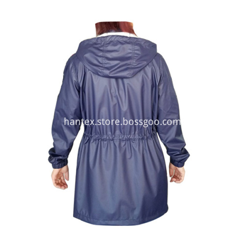 Fashion PU Raincoat Jacket for women