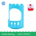 Big Building Blocks Model Castle House Accessories Roof Tiles Cylinder Podium Compatible with Duploed children baby DIY Toys