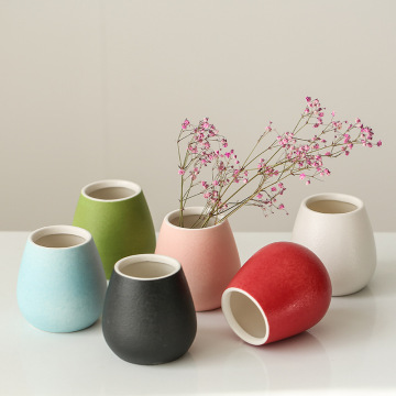 Keramische kleine Vase für getrocknete Blumen und hydroponische Dekorationen
