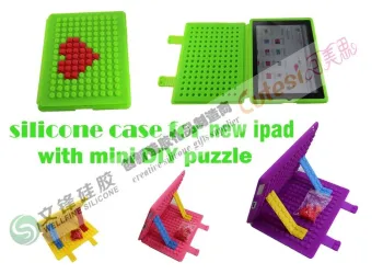Green Ipad Silicone Cases With Lego Blocks Mini Diy Puzzle Well Fitting For Mini Ipad