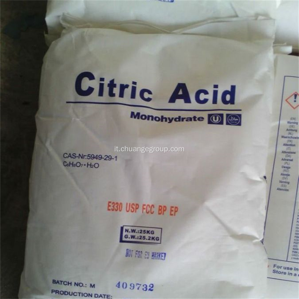 Acido acido acido citrico di grado alimentare BP 98