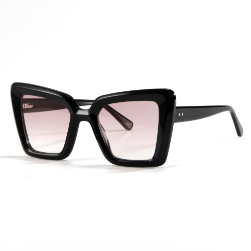 Gradient Pink Lens Acetate Sunglasses