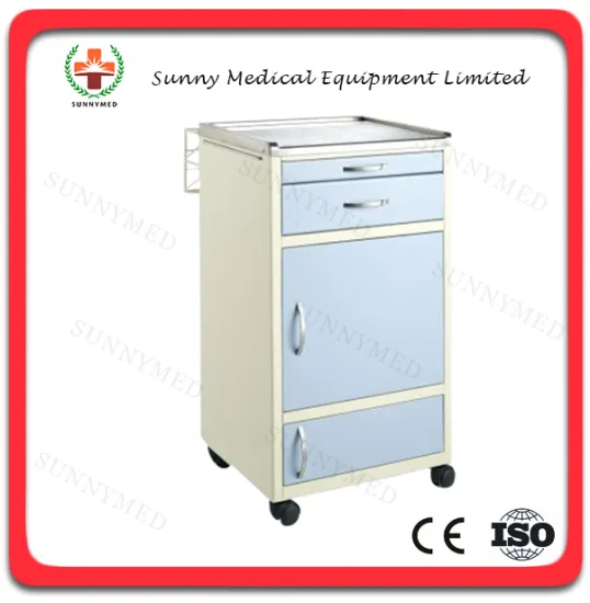 SY-R075 Hospital Carbon steel with plastic coating Bedside Cabinet