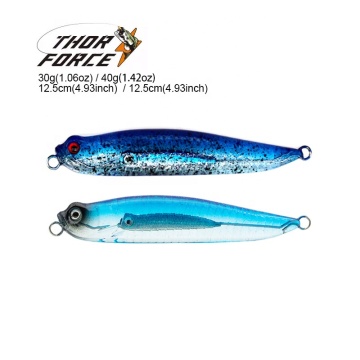 Custom Color Epoxy Resin Jig Lure for Trout and Perch - 125mm Sinking Fishing Lure 30g/40g