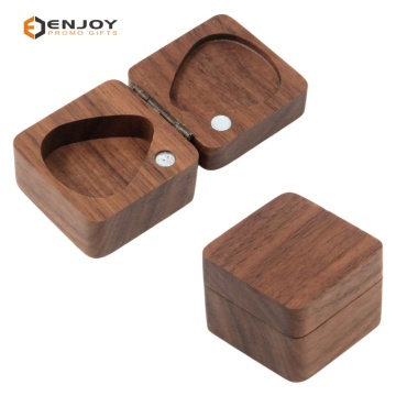 Custom Wooden Guitar Pick Set with Square Storage Box