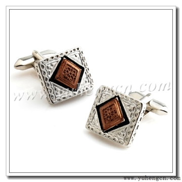 Elegant Design Square Shape Enamel Cufflinks