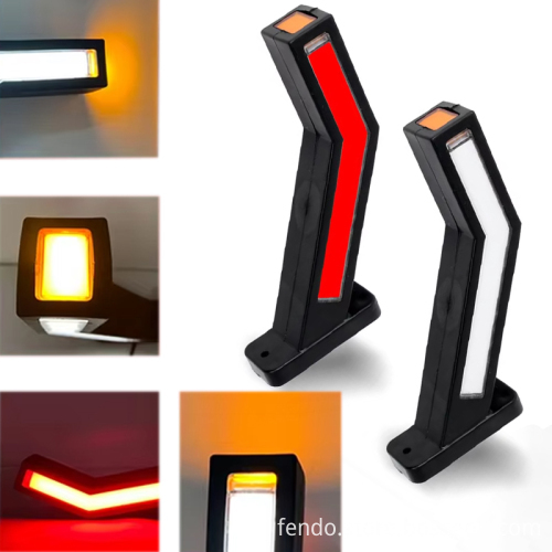 12-24V 17LED Amber Red White Truck Side Lamp - Stop Reverse Turn Tail Light