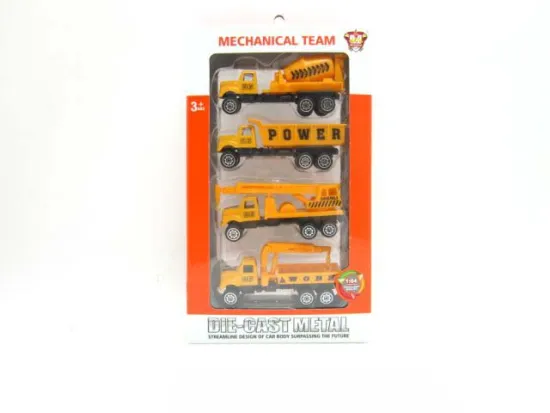 DIE CAST FREE WHEEL MOBILE MACHINERY SHOP  4PCS