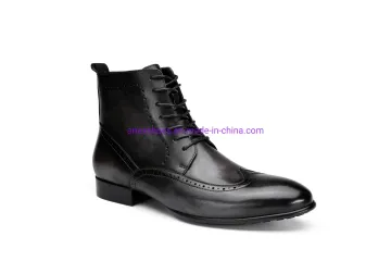 Men′ S Lace-up Leather Business Comfortable Boots Shoes
