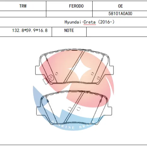 SDCX D2023M D242-7153 Freno de Coche para Toyota Corolla, Camry, Celica, Paseo, Terce