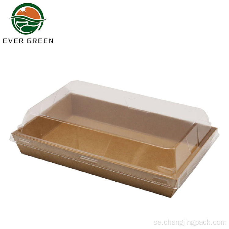 Rektangel Biologisk nedbrytbar Kraft Paper Food Lunch Bento Box