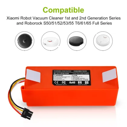 4.4V 6500mAh Li-ion Battery Replacement for Xiaomi Mi Robot Vacuum Cleaner