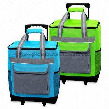 Trolley Cooler Bags, Made of 600D + PEVA, Measures 38 x 23 x 45cm
