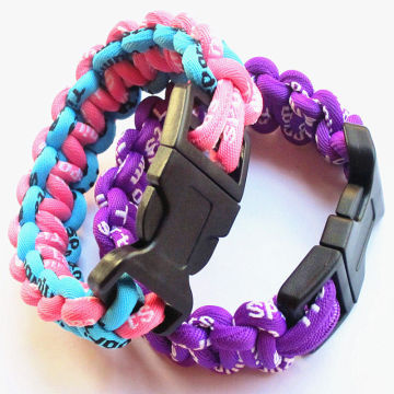 Titanium Paracord Rope Bracelet, Multi Colored Sports Titanium Braided Bangle For Health