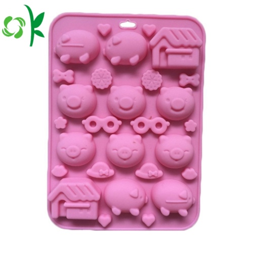 Pig Shape 12Cavity Silicone Candy Mold for Chocolate